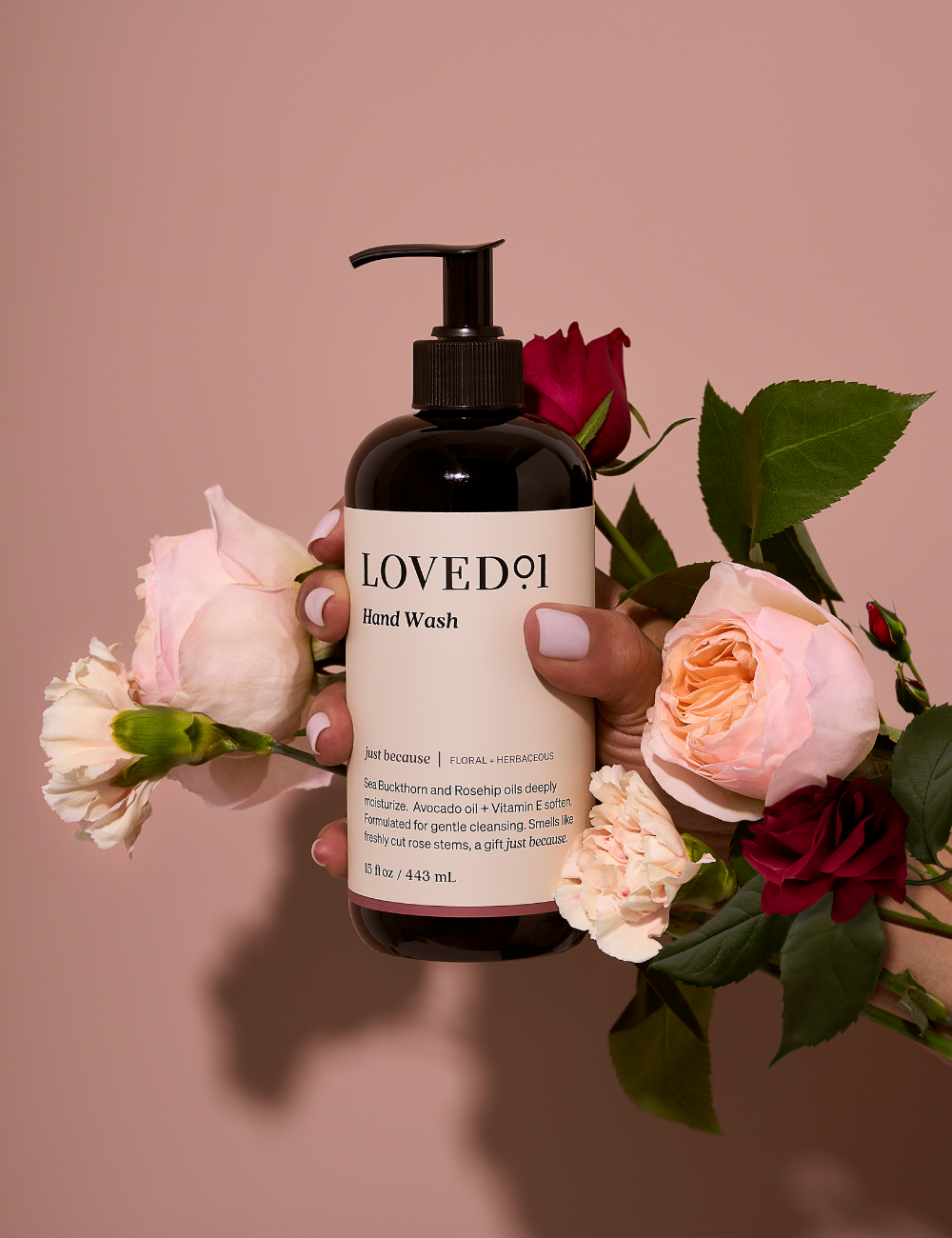 Rose-Scented Moisturizing Hand Wash | Loved01 Skincare by John